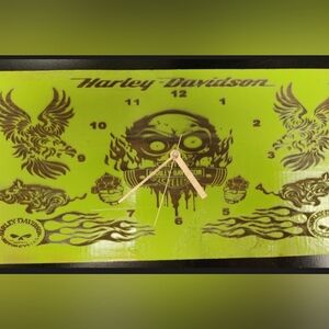 Harley Davidson wood clock